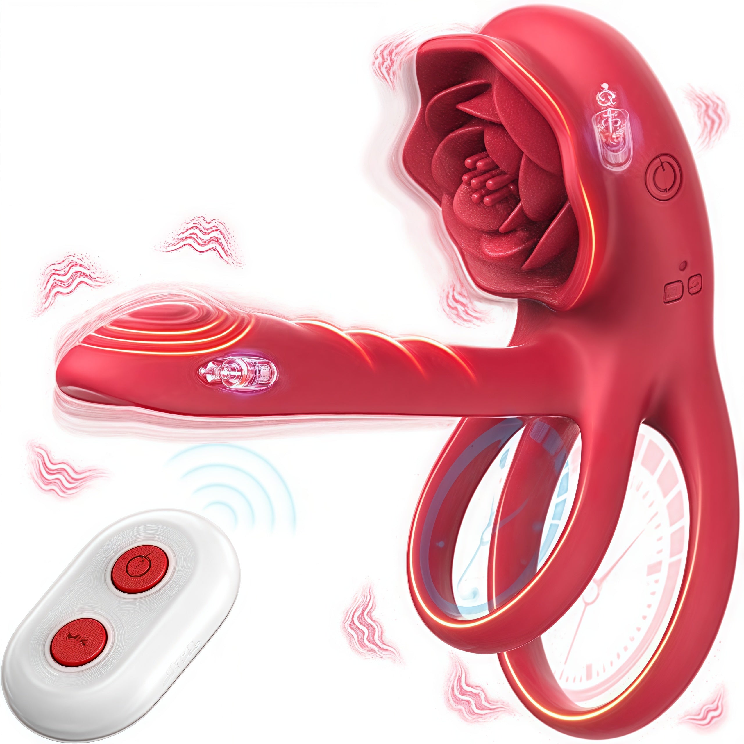 Joyomas - Rose Cock Ring Vibrator Clit Stimulator Couple Toy Upgraded Version