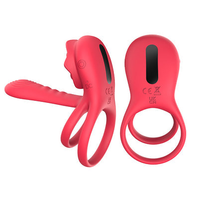 Joyomas - Rose Cock Ring Vibrator Clit Stimulator Couple Toy Upgraded Version