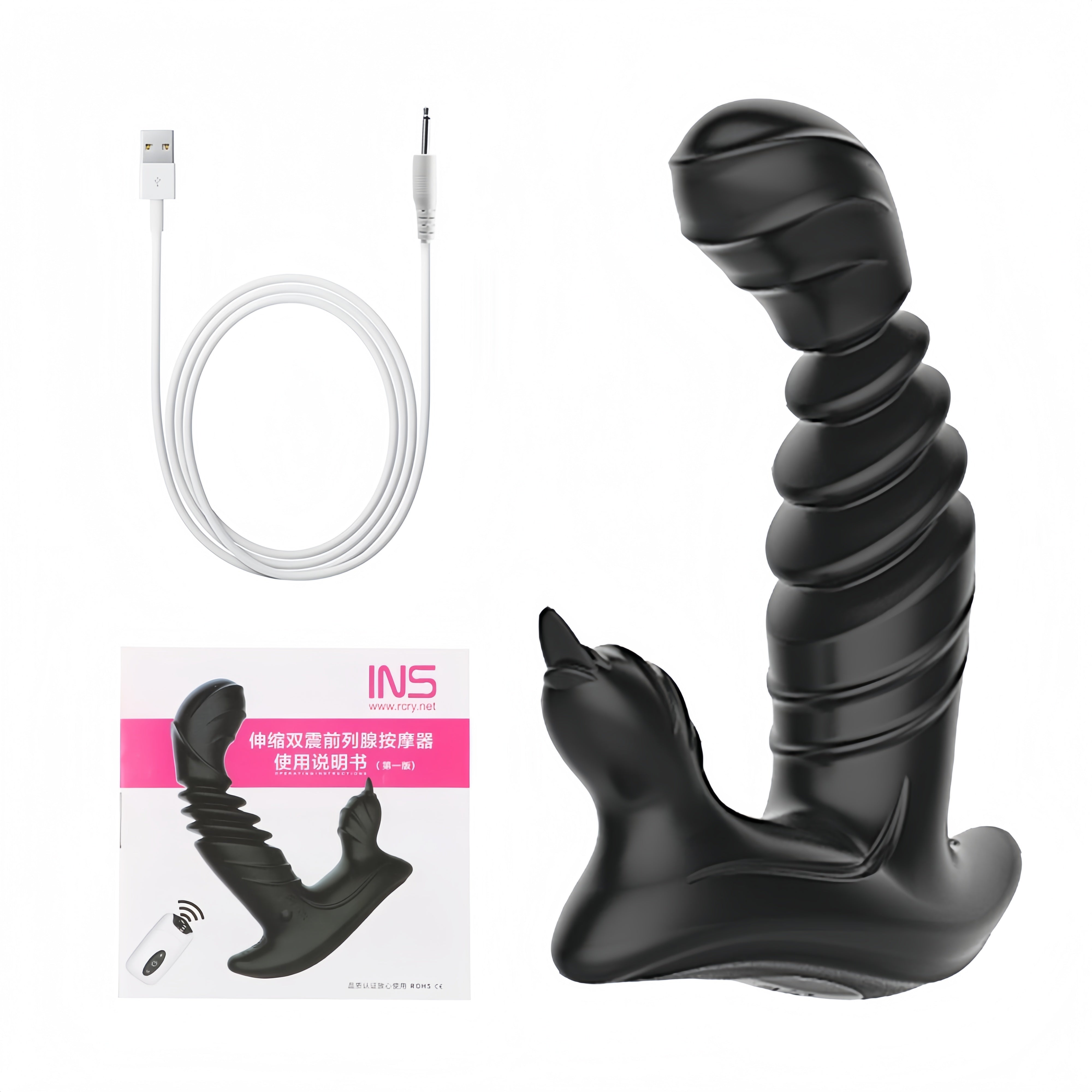 Joyomas - Telescopic Prostate Massager For Men And Women Double Shock Masturbation G-spot Vestibule Anal Plug Sex Toy Wholesale