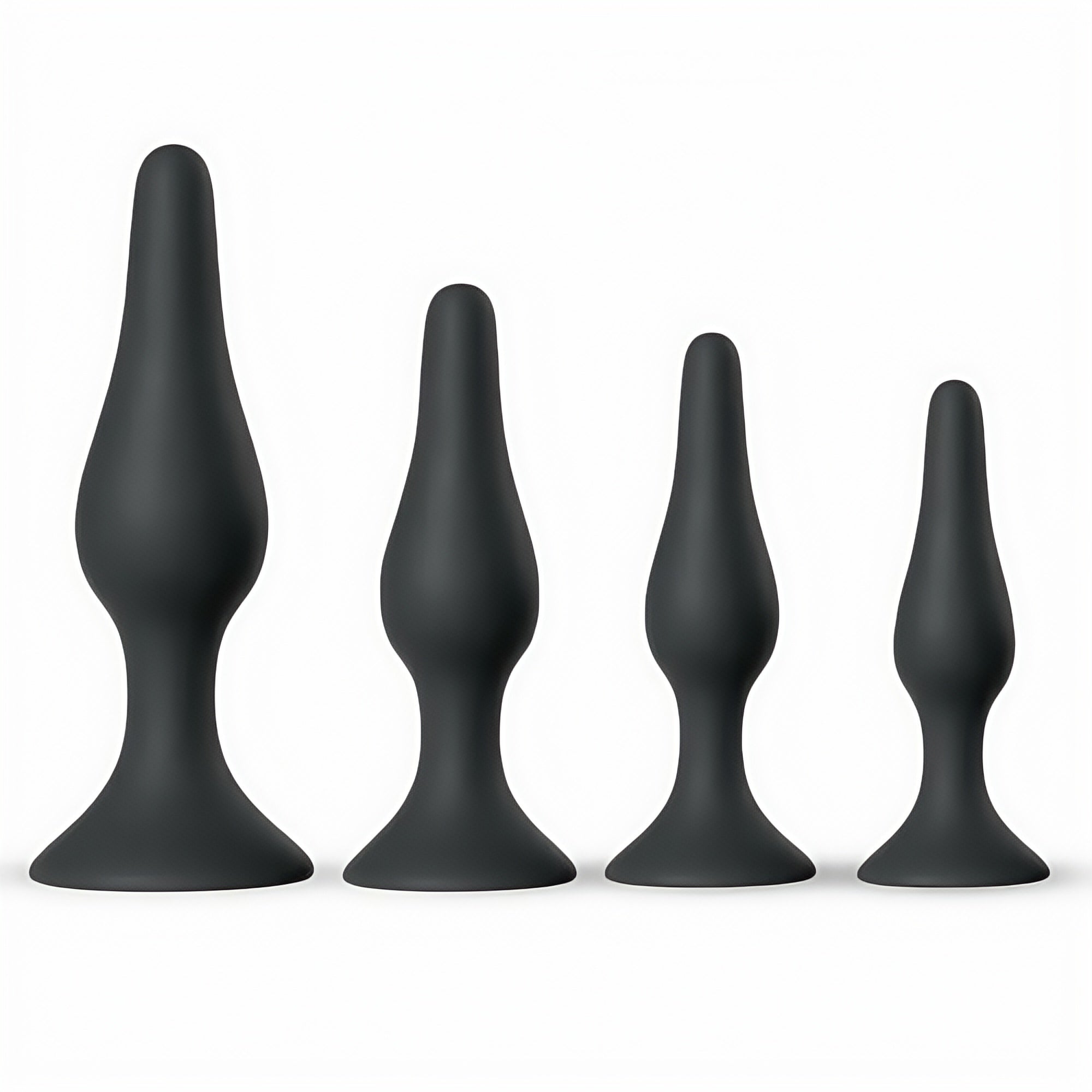 Joyomas - Silicone Anal Plugs Beginners Starter Set for Trainer 4 Piece Set