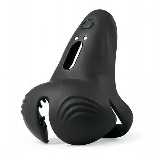 Joyomas - Anillo para el pene con bolas vibratorias densas y 10 patrones