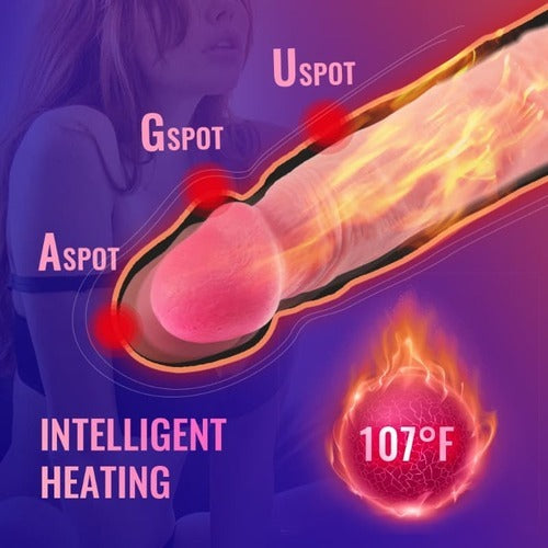 Joyomas - Thrusting Dildo Vibrator with Rotation and Heating Sex Toys 8.26 Inch