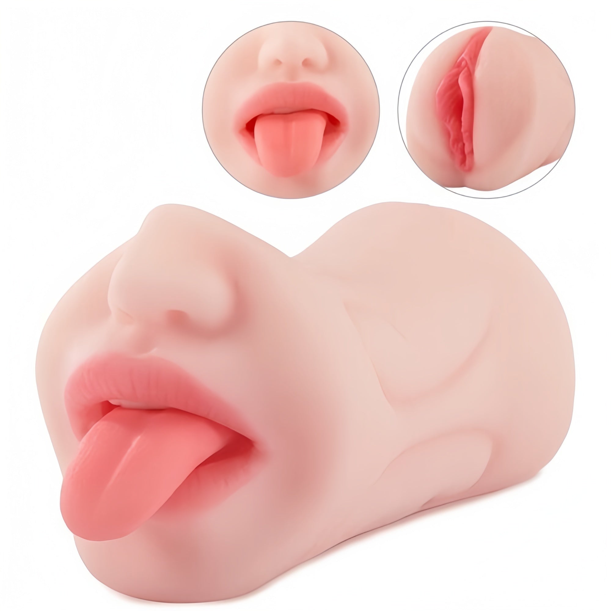 Joyomas - 5.9 Inch Pocket Pussy Realistic Mouth with 3D Teeth and Tongue