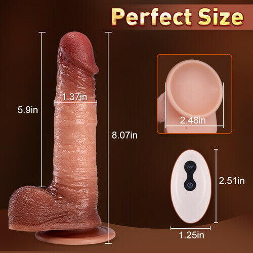 Joyomas - Snapping & Jerking Lifelike Remote Dildo with Suction Cup 8.07 inches