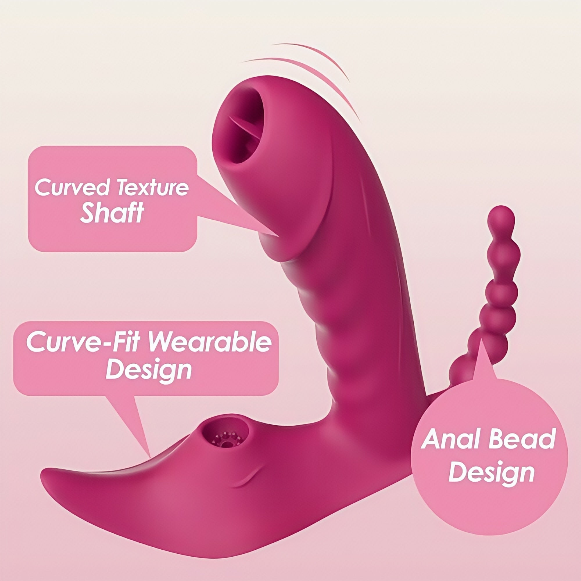 Joyomas - 10 Sucking Heating Vibrating Wearable Clitoral G-spot Anal Bead Vibrator