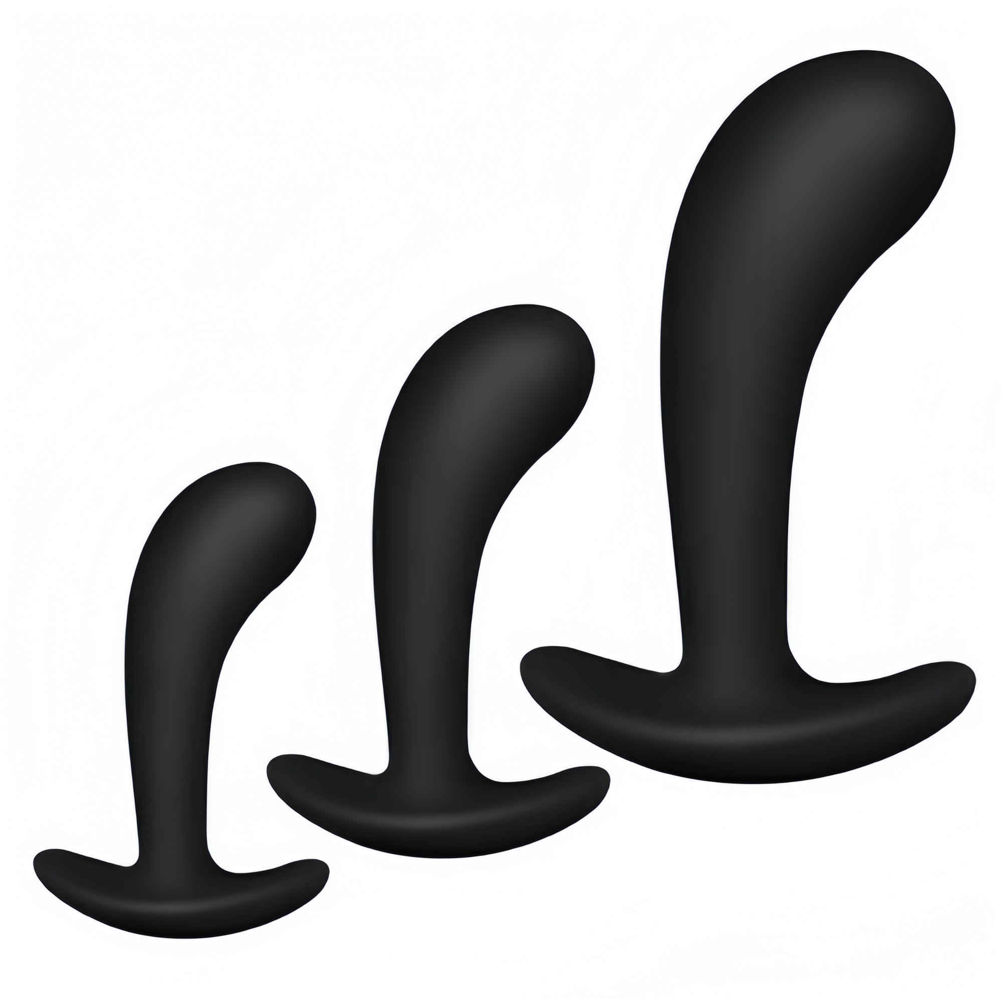 Joyomas - 3 PCS Silicone Bend Head Butt Plugs