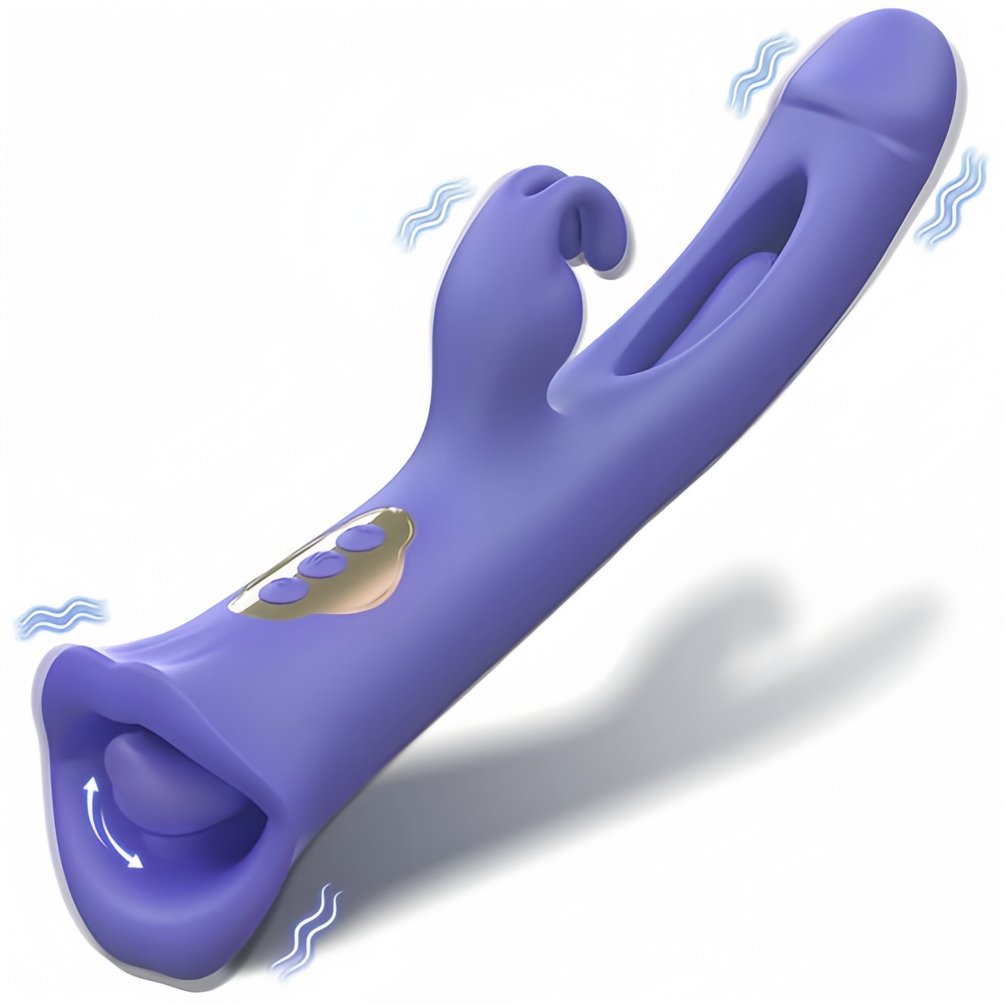 Joyomas - Clit Nipple Anal Stimulation Rabbit Licking Vibrating Flapping 4 IN 1 Stimulator