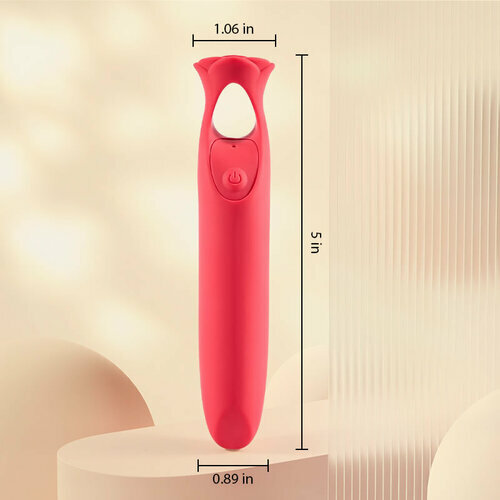 Joyomas - Lipstick Rechargeable Bullet Vibrator Red Rose 12 Vibrating