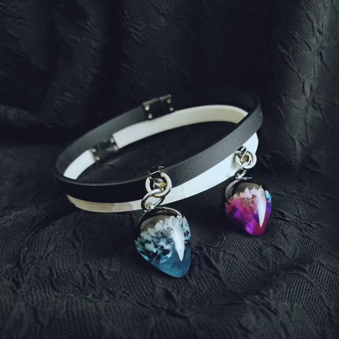 Joyomas - Customized Art Handcrafts Leather Necklace With Crystal Anal Plug - Classic Essentials