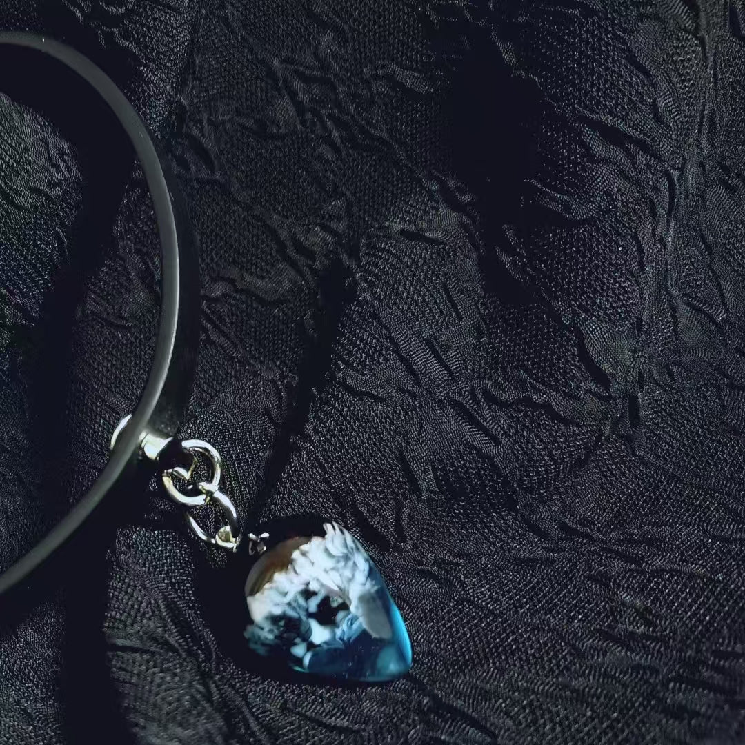 Joyomas - Customized Art Handcrafts Leather Necklace With Crystal Anal Plug - Classic Essentials