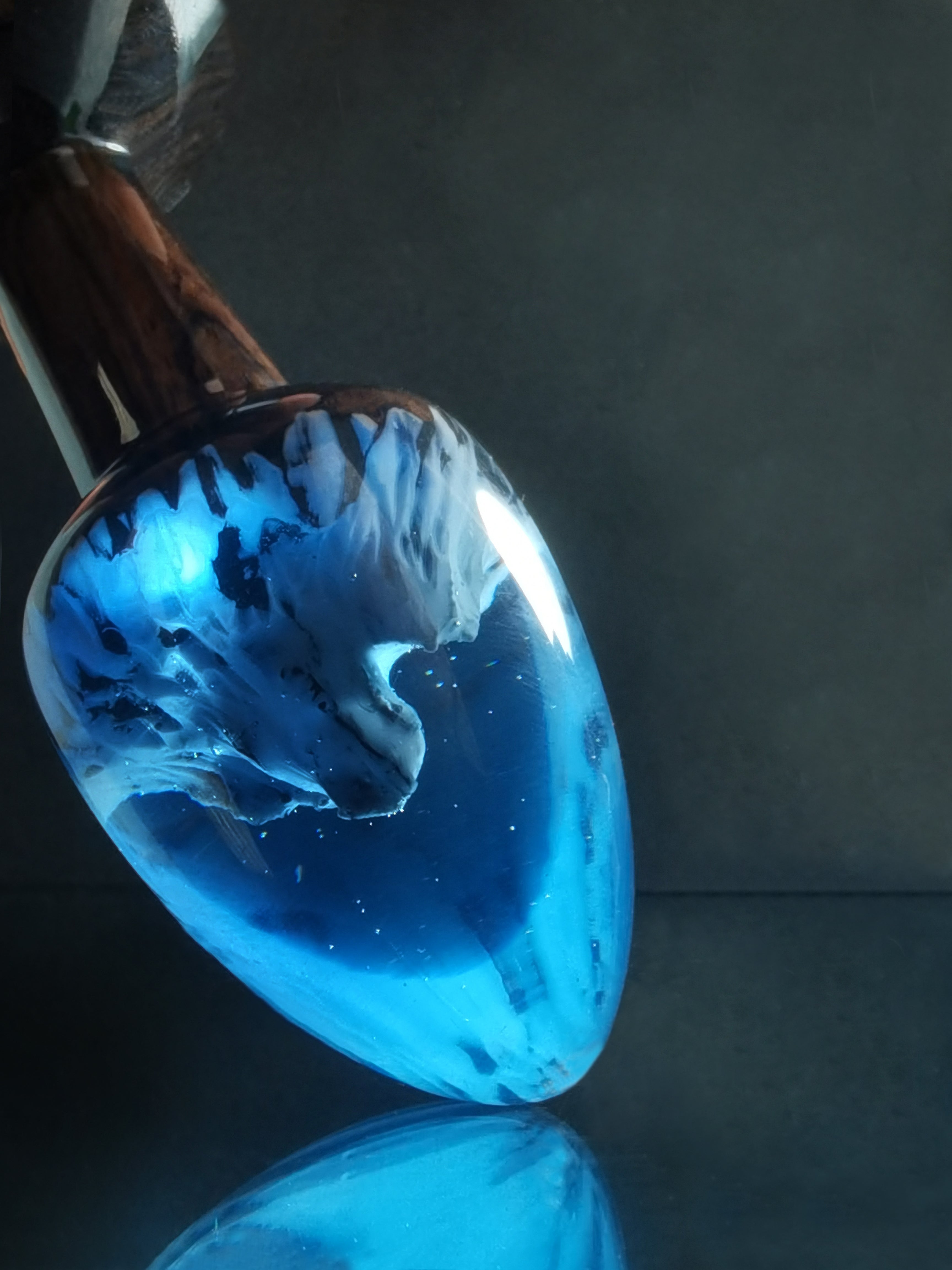 Joyomas -Customized Art Handcrafts - gothic crystal anal plug - Starfrost Light Blue