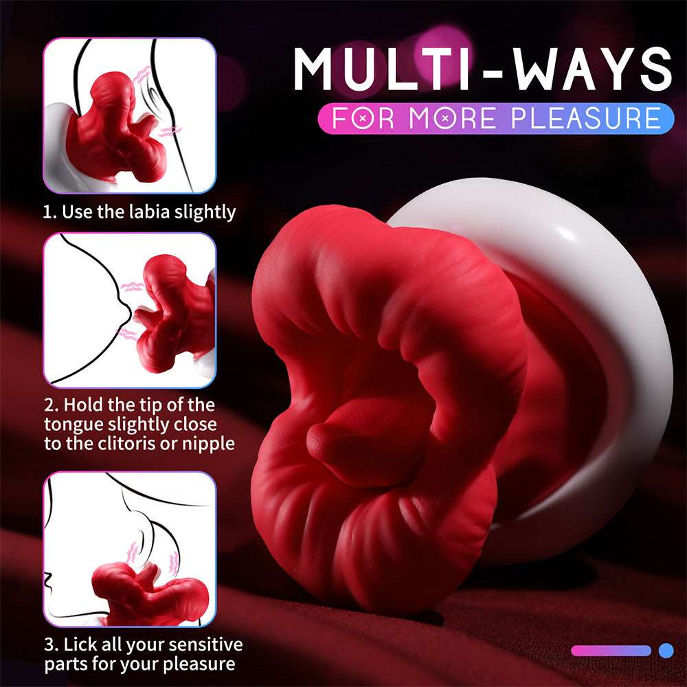 Joyomas - Big Mouth Upgraded Tongue Licking Vibrator for Women with 8 Vibrating Tongue Licking