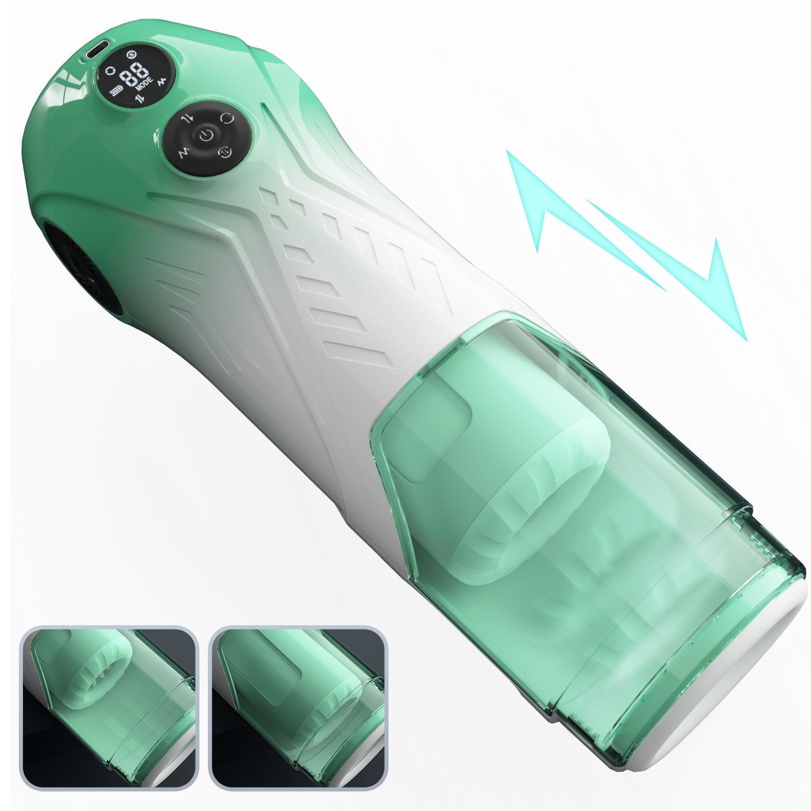 Joyomas - Green Star Rotating Telescopic Vibration Male Masturbator
