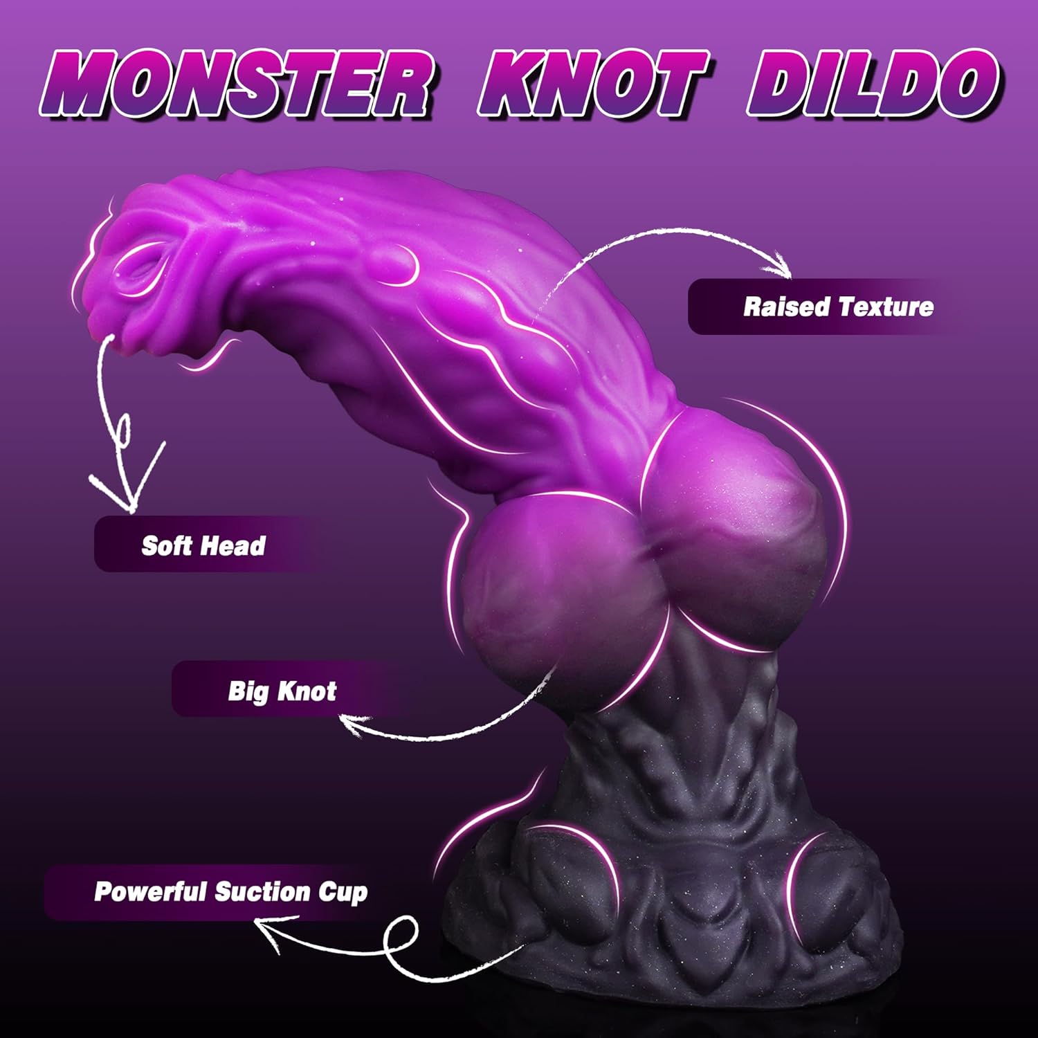 Joyomas - 9 Monster Dildo Fantasy Dildo Knot Dildo, Dragon Dildo Alien Dildo Big Knotted Dildo Silicone Animal Dildo for Women & Gay