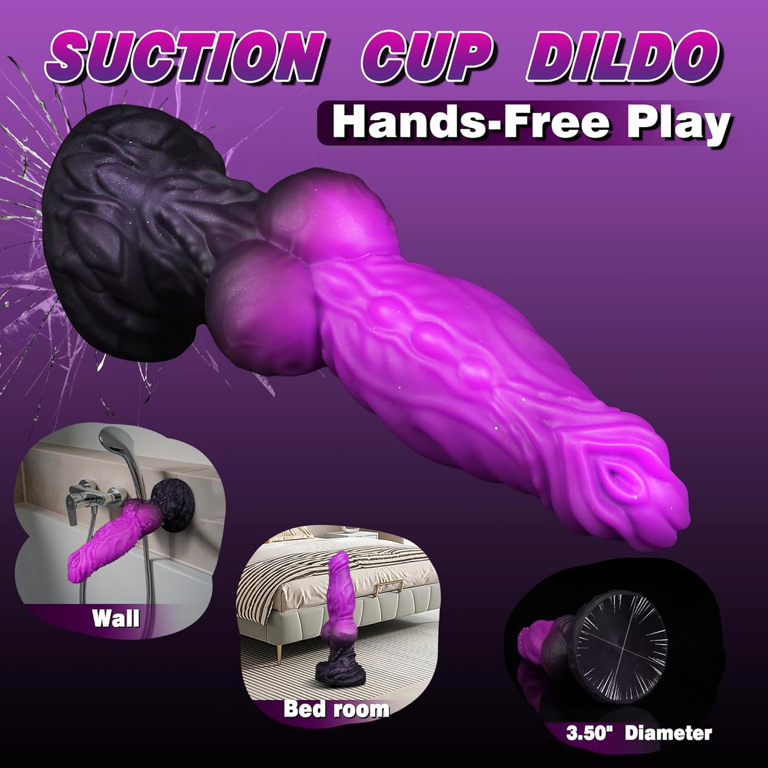Joyomas - 9 Monster Dildo Fantasy Dildo Knot Dildo, Dragon Dildo Alien Dildo Big Knotted Dildo Silicone Animal Dildo for Women & Gay
