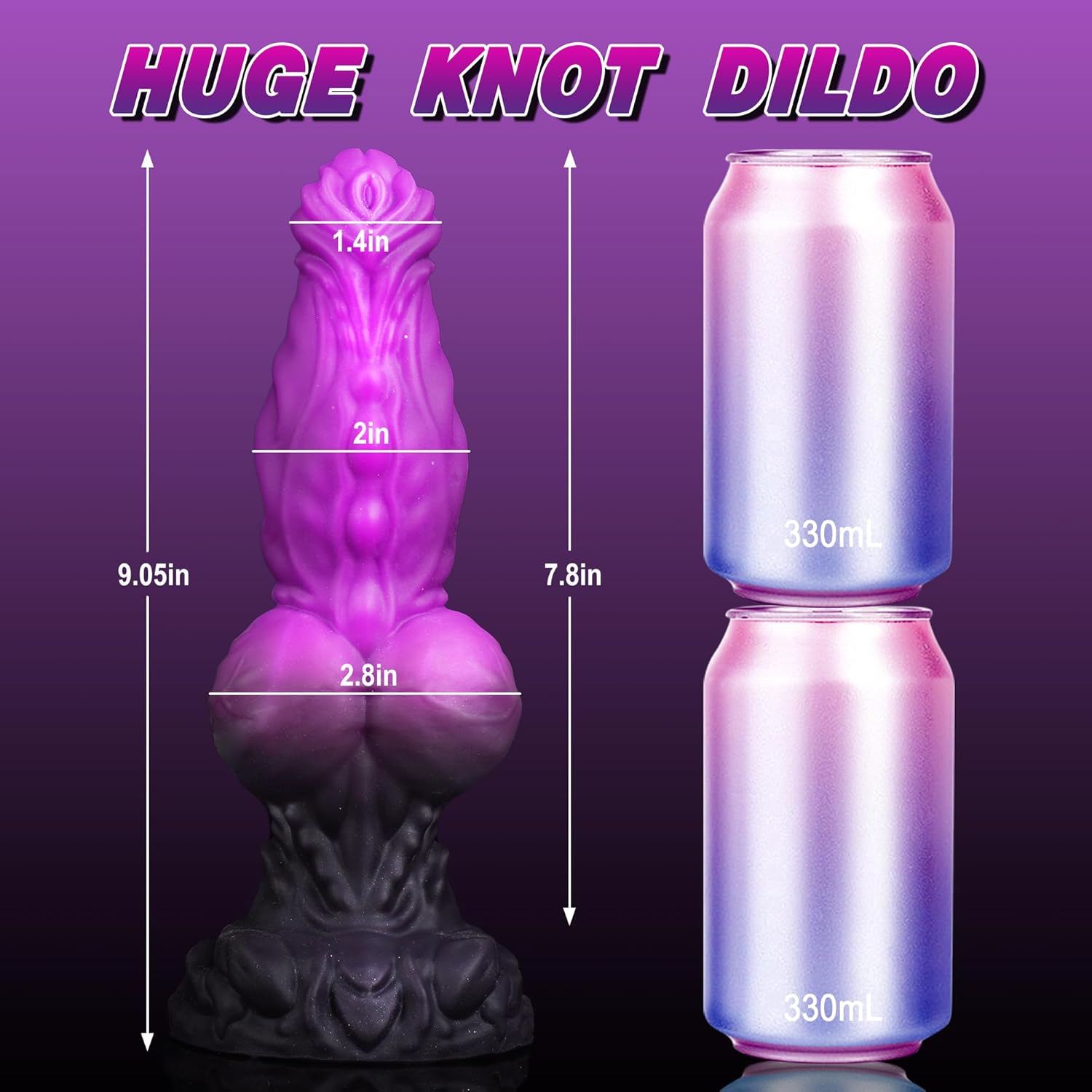 Joyomas - 9 Monster Dildo Fantasy Dildo Knot Dildo, Dragon Dildo Alien Dildo Big Knotted Dildo Silicone Animal Dildo for Women & Gay