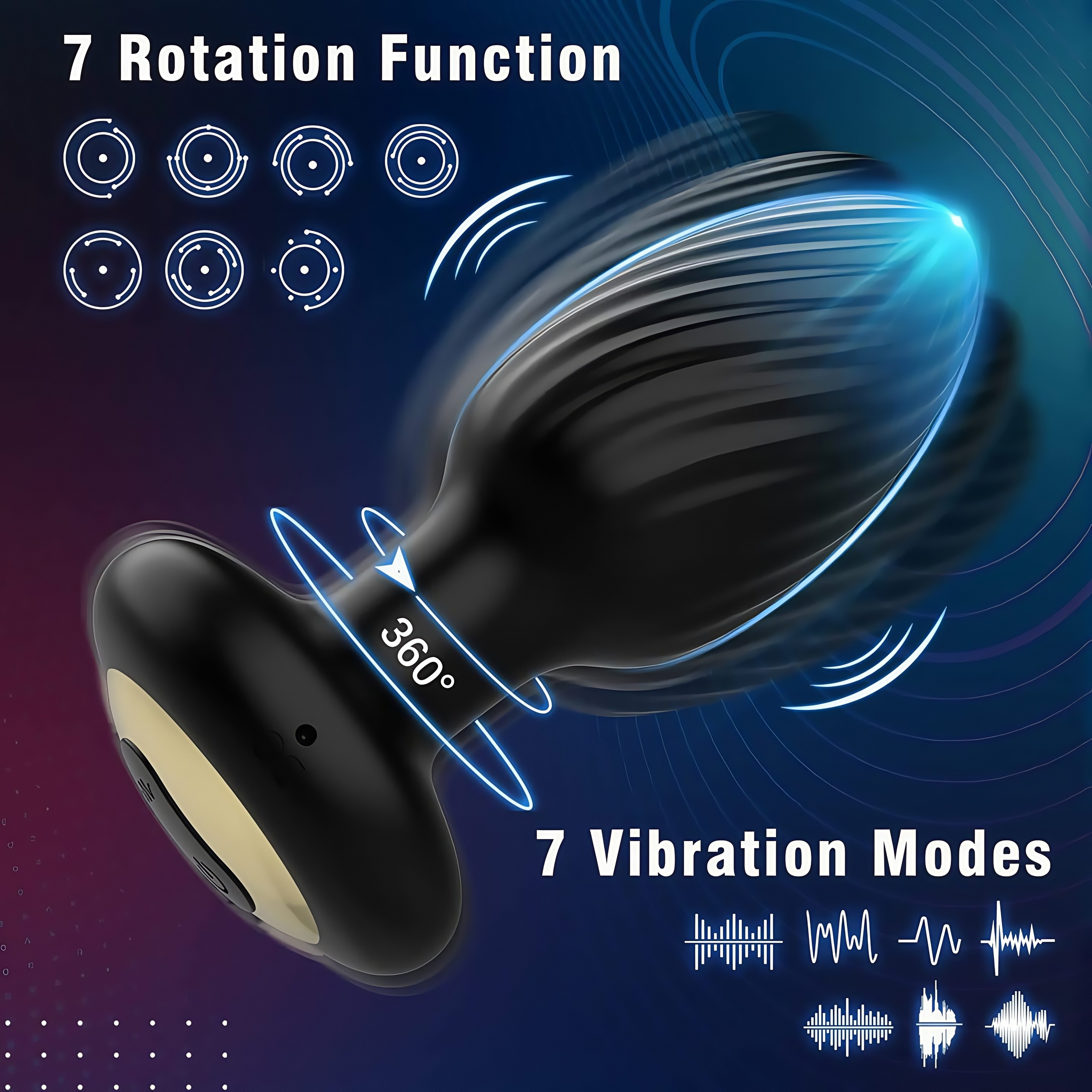Joyomas - Wireless Remote Control Rotating & Vibrating Male Prostate Massager