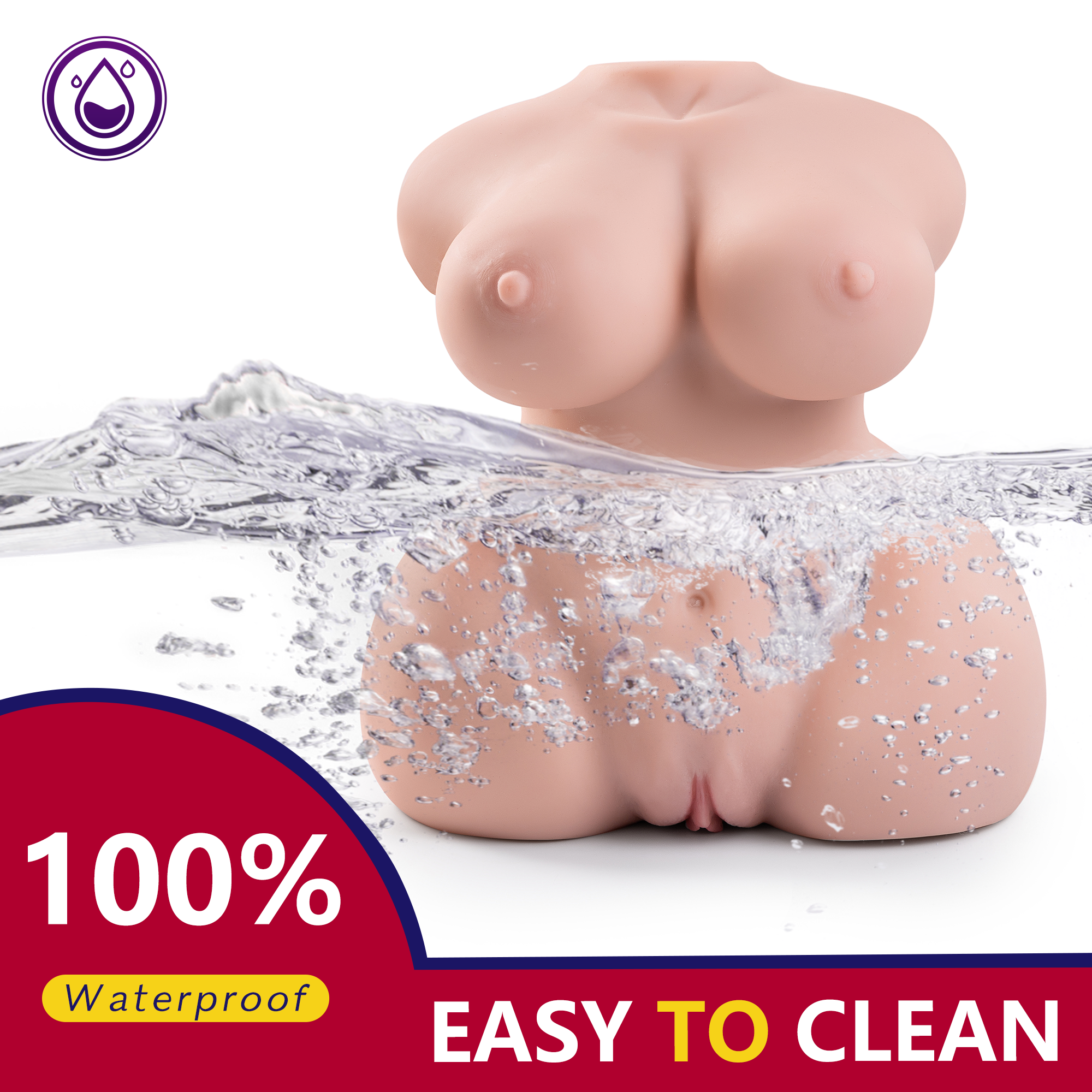Joyomas - 29cm 12.1LB Xise Big Ass Sex Doll Doggystyle Real Doll Torso Adult Sex Toy with Realistic Boobs Vagina and Anal