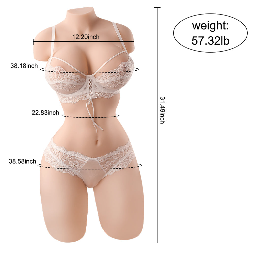 Joyomas - 57LB Life Size Sex Doll for Men, Male Masturbator Realistic Female Torso Sex Toys with Lifelike Tight Vaginal Anal Big Boobs and Ass, Adult Love Doll for Mens Stroker