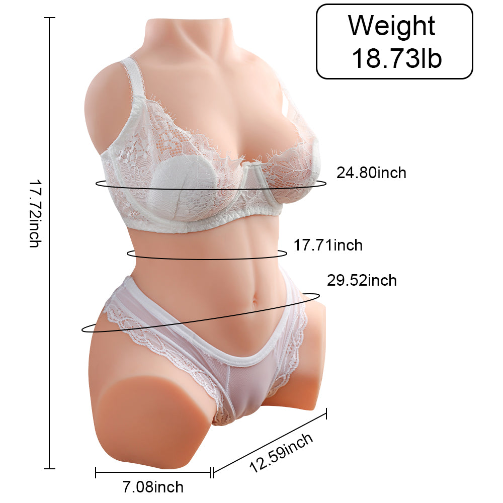 Joyomas - Delia 18.7LB Realistic Half Body Tits Female Life Size Sex Toy Torso Love Dolls Male Masturbator