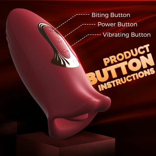 Joyomas - Rose Muncher 10 Biting & 10 Vibrating Modes Stimulate Nipple Clitoral Women Vibrator
