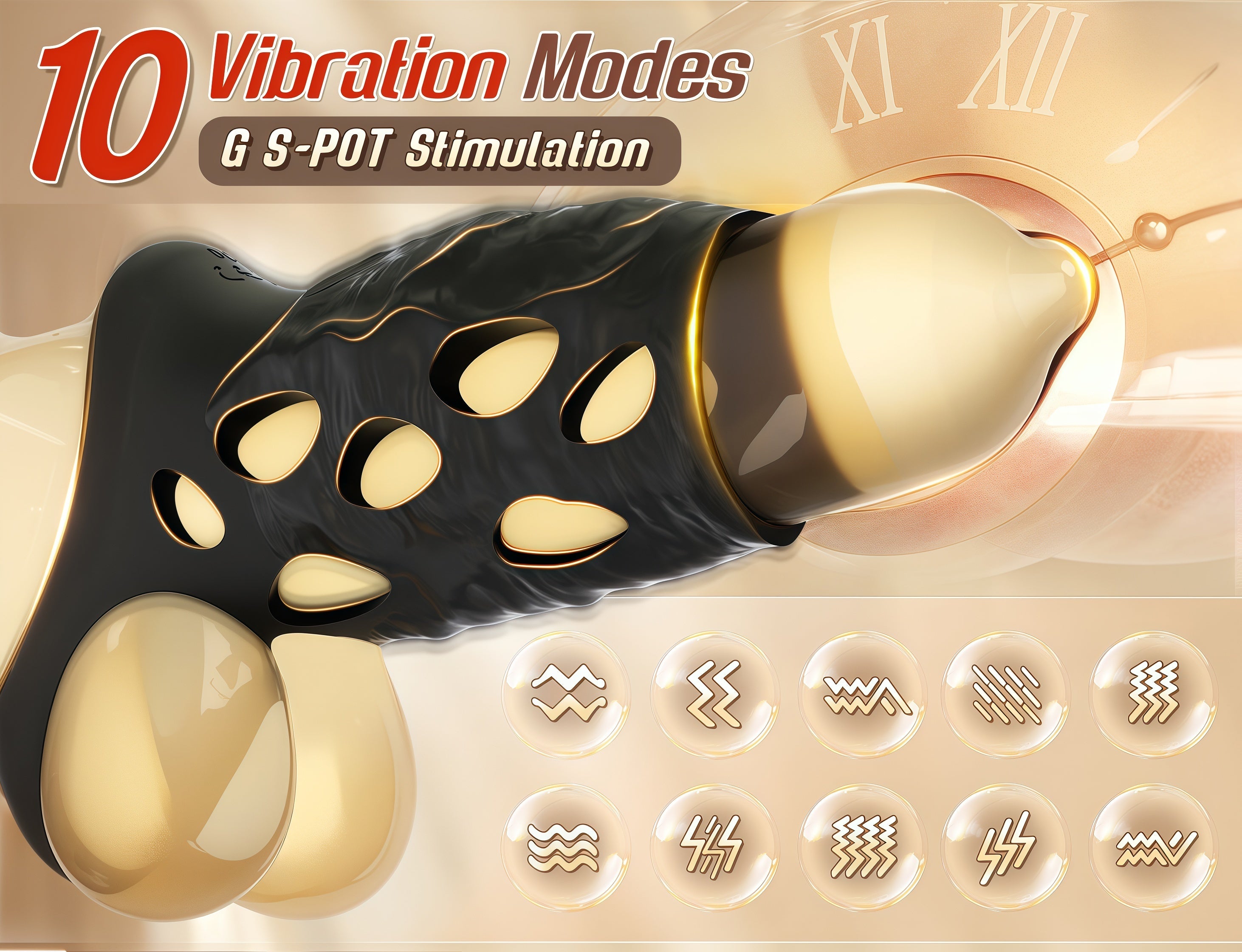 Joyomas - App Controlled Male Sex Toy 10 Vibration Modes App Support Waterproof