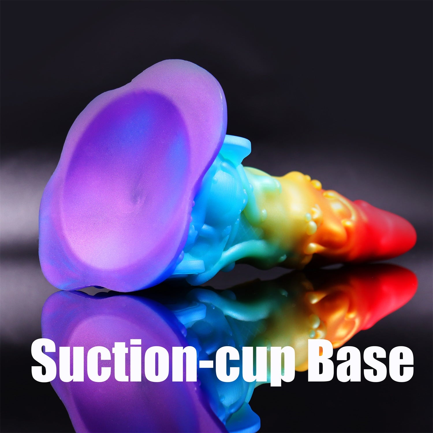 Joyomas-AIMITEX 7.48-inch Rainbow Ice Cream Liquid Silicone Fantasy Dildo Masturbation Massager