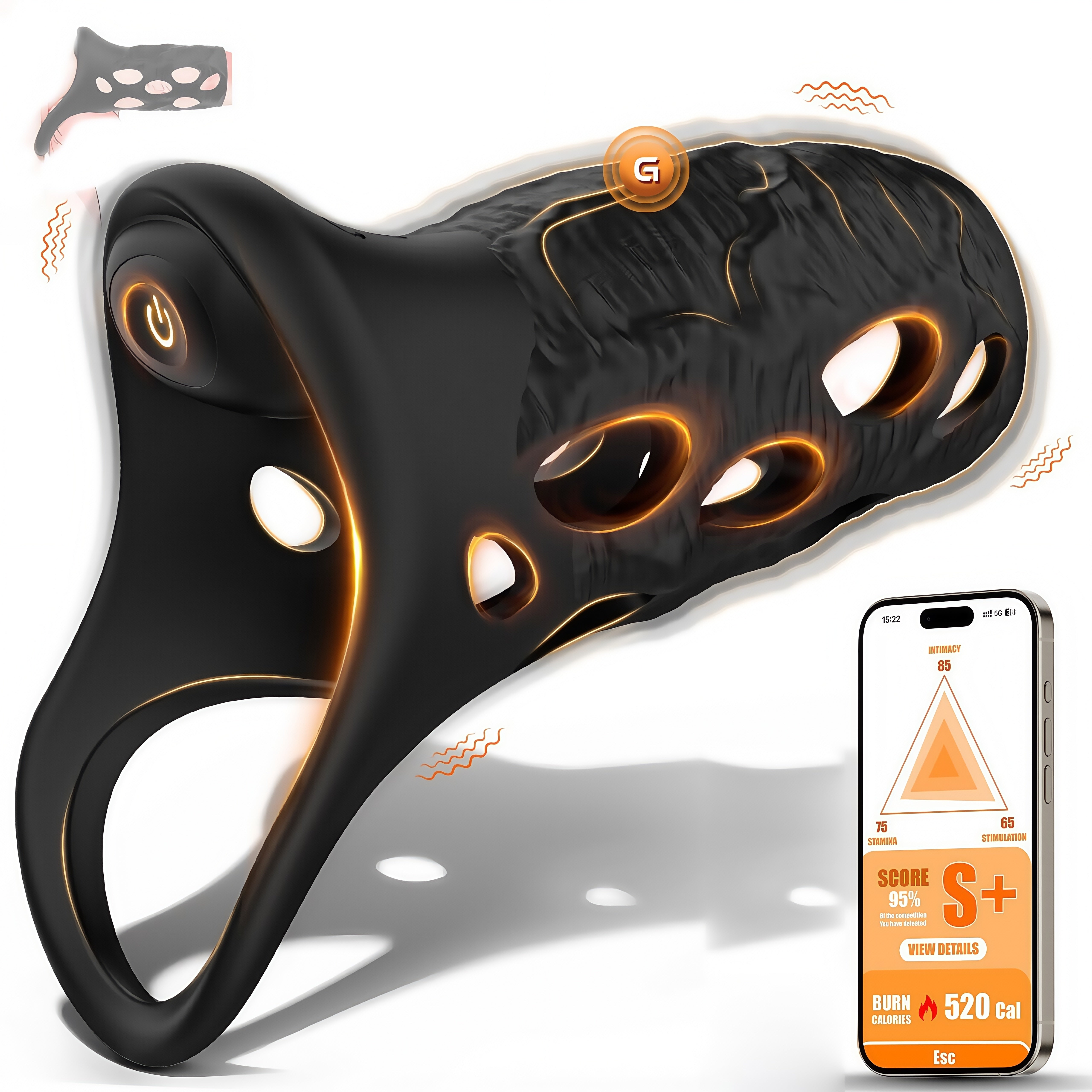 Joyomas - App Controlled Male Sex Toy 10 Vibration Modes App Support Waterproof