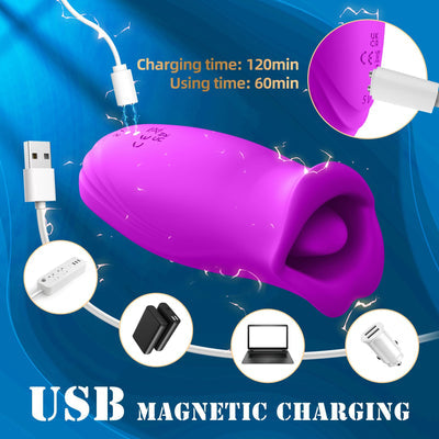 Joyomas - Rose Muncher 10 Biting & 10 Vibrating Modes Stimulate Nipple Clitoral Women Vibrator
