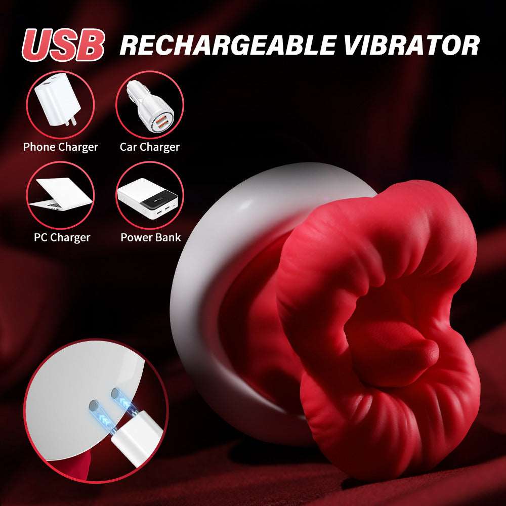 Joyomas - Big Mouth Upgraded Tongue Licking Vibrator for Women with 8 Vibrating Tongue Licking