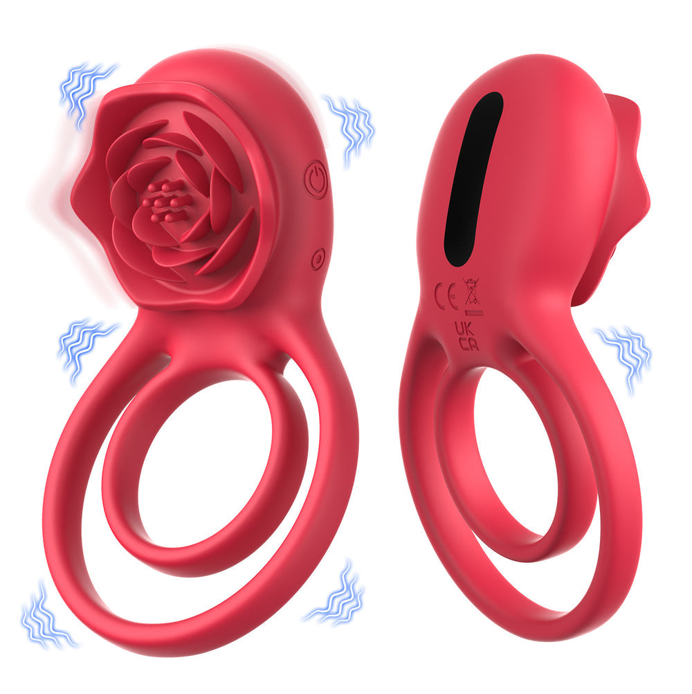 Joyomas - Rose Cock Ring Vibrator & Clit Stimulator