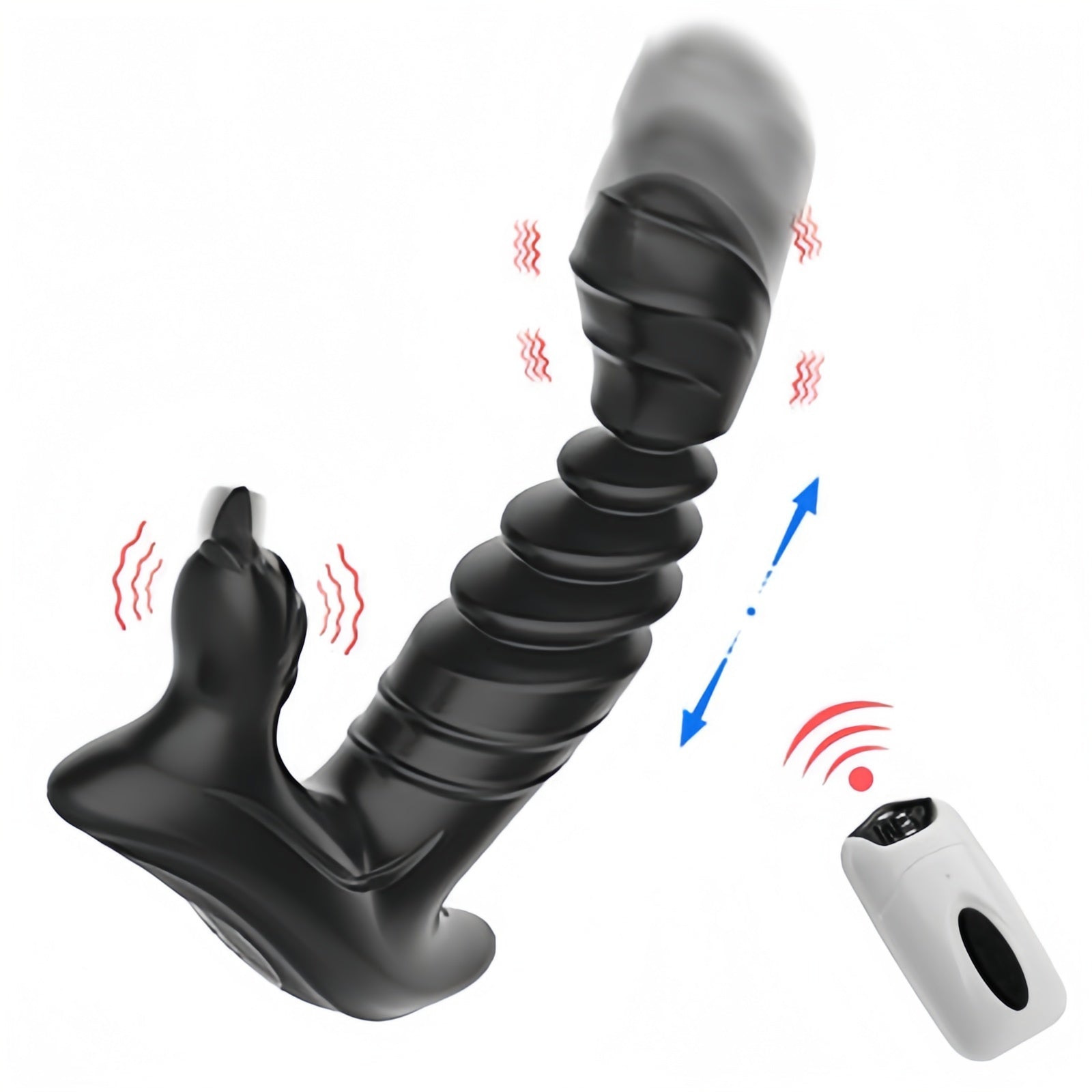 Joyomas - Telescopic Prostate Massager For Men And Women Double Shock Masturbation G-spot Vestibule Anal Plug Sex Toy Wholesale