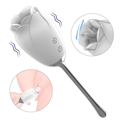 Joyomas - Silicone Rose Vibrator With Tongue Licking for Women