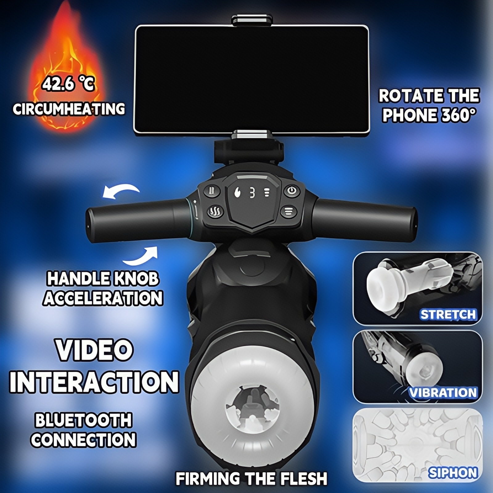 Joyomas - Motorcycle Male Maturbator With Telescopic Vibration Sucking Heating Function