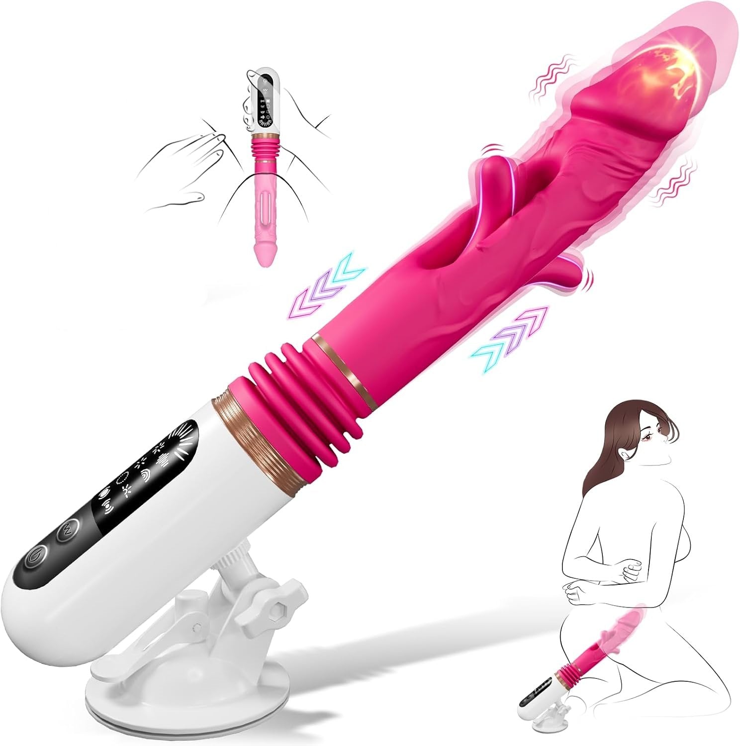 Joyomas - Telescopic Thrust Dildo Machine With 5 Thrusts And 8 Vibration Modes