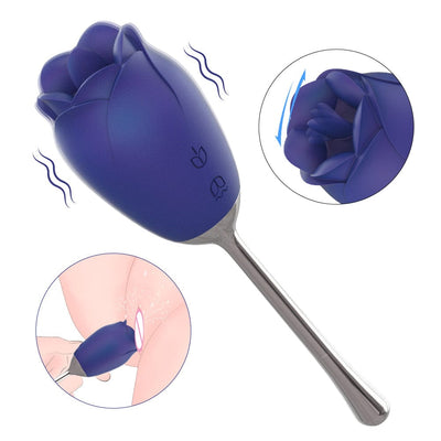 Joyomas - Silicone Rose Vibrator With Tongue Licking for Women