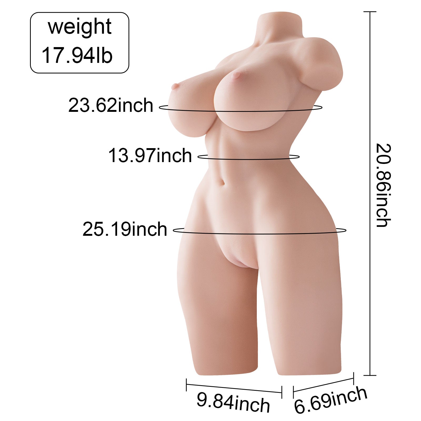 Joyomas - Realistic Sex Dolls for Men Masturbation with Big Boobs,Vagina,Anal, Adult Sex Toys for Men Pleasure, 17.94LB Lifelike Love Doll Pussy Ass