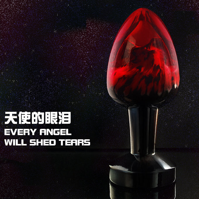 Joyomas - Customized Art Handcrafts - gothic crystal anal plug - Flame Red