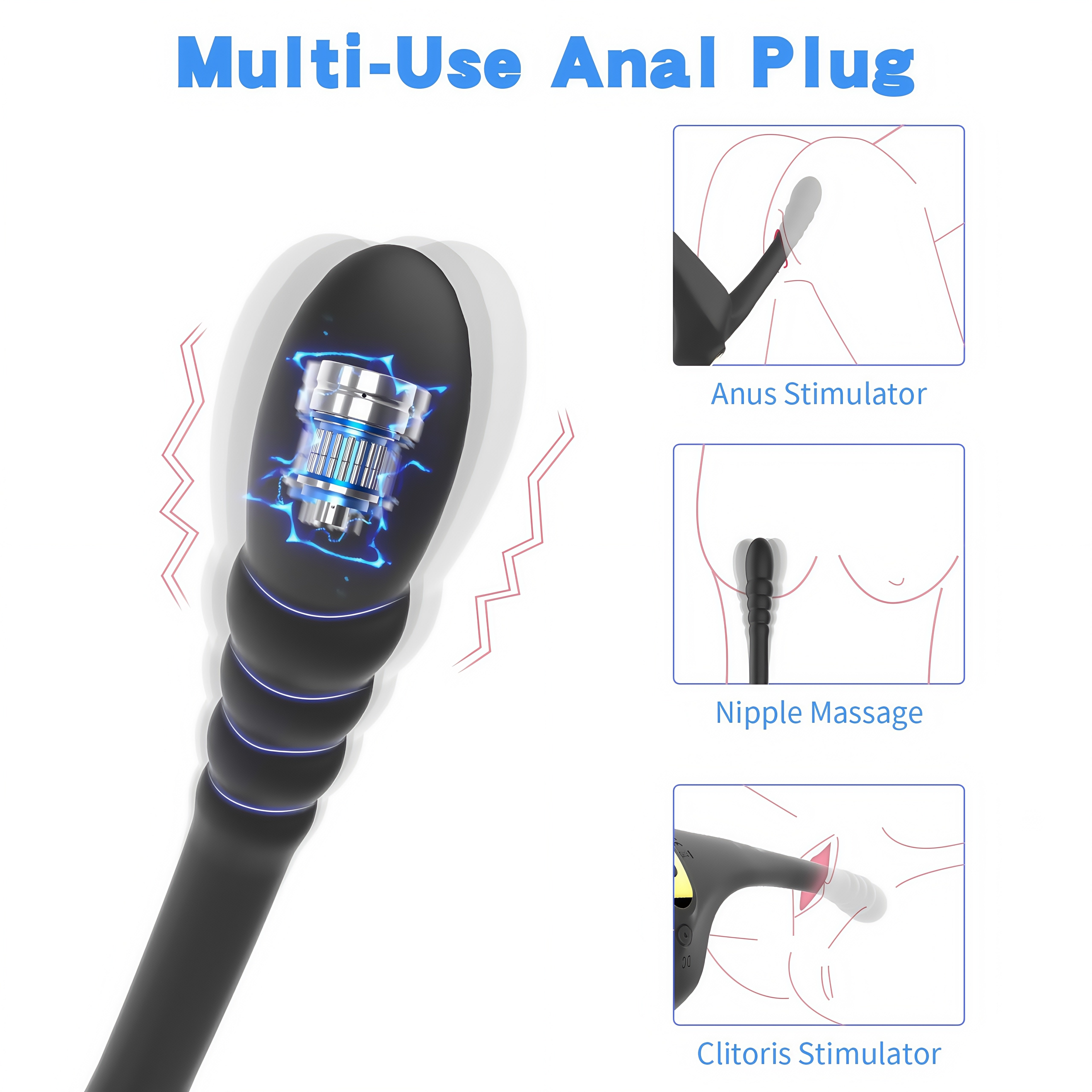 Joyomas - Anillo vibrador para el pene con control remoto inalámbrico y masajeador de próstata