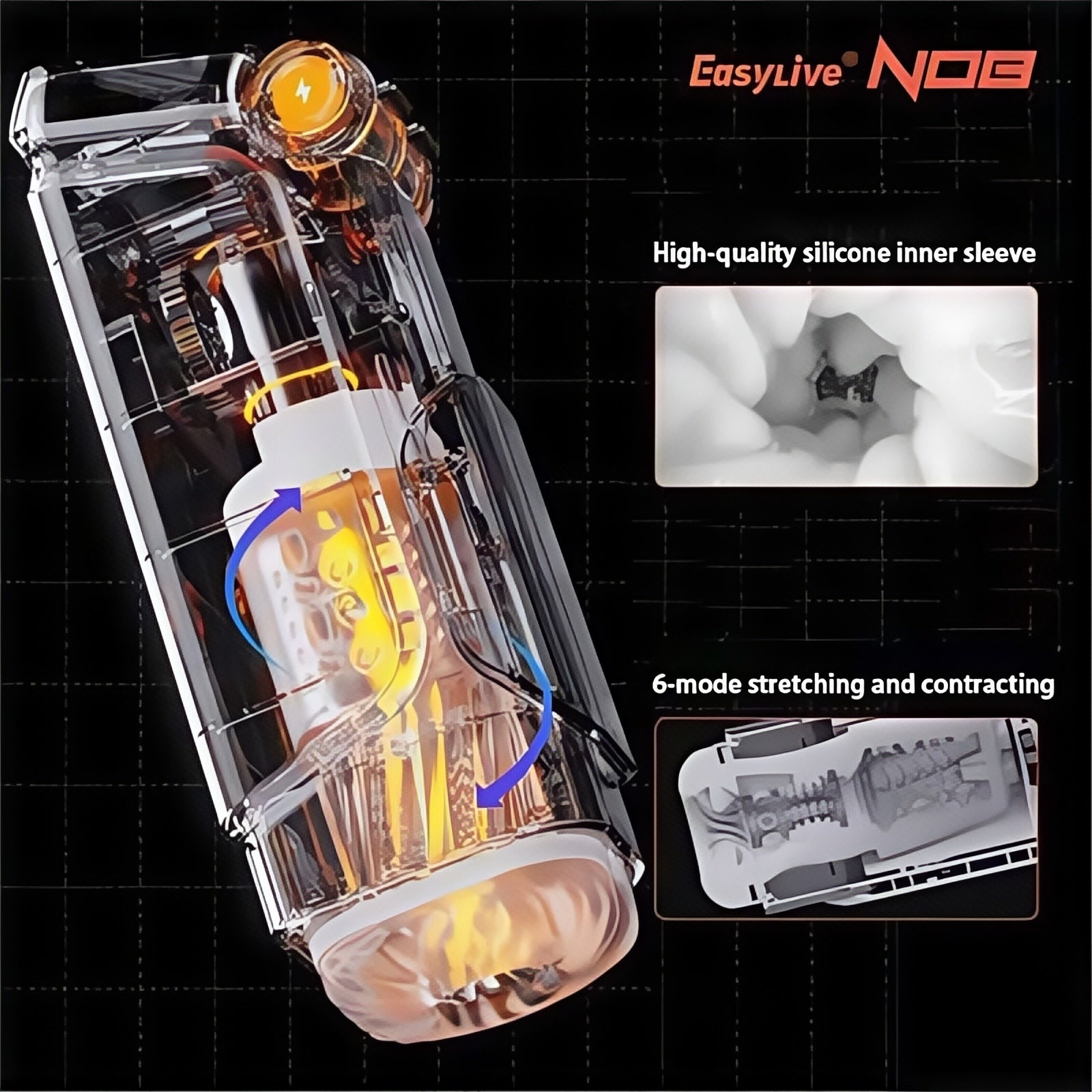 Joyomas - NO8 8-Frequency Rotary Expansion and 5-Frequency Vibration Male Masturbator丨Powered By Easylive