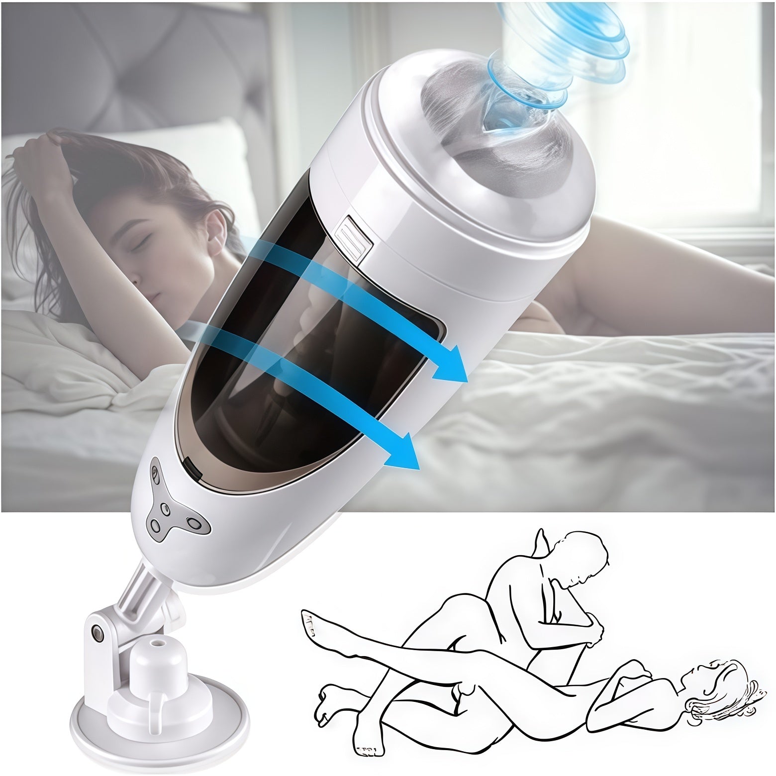 Joyomas - 5-Frequency Suction 10-Frequency Rotation Male Masturbator