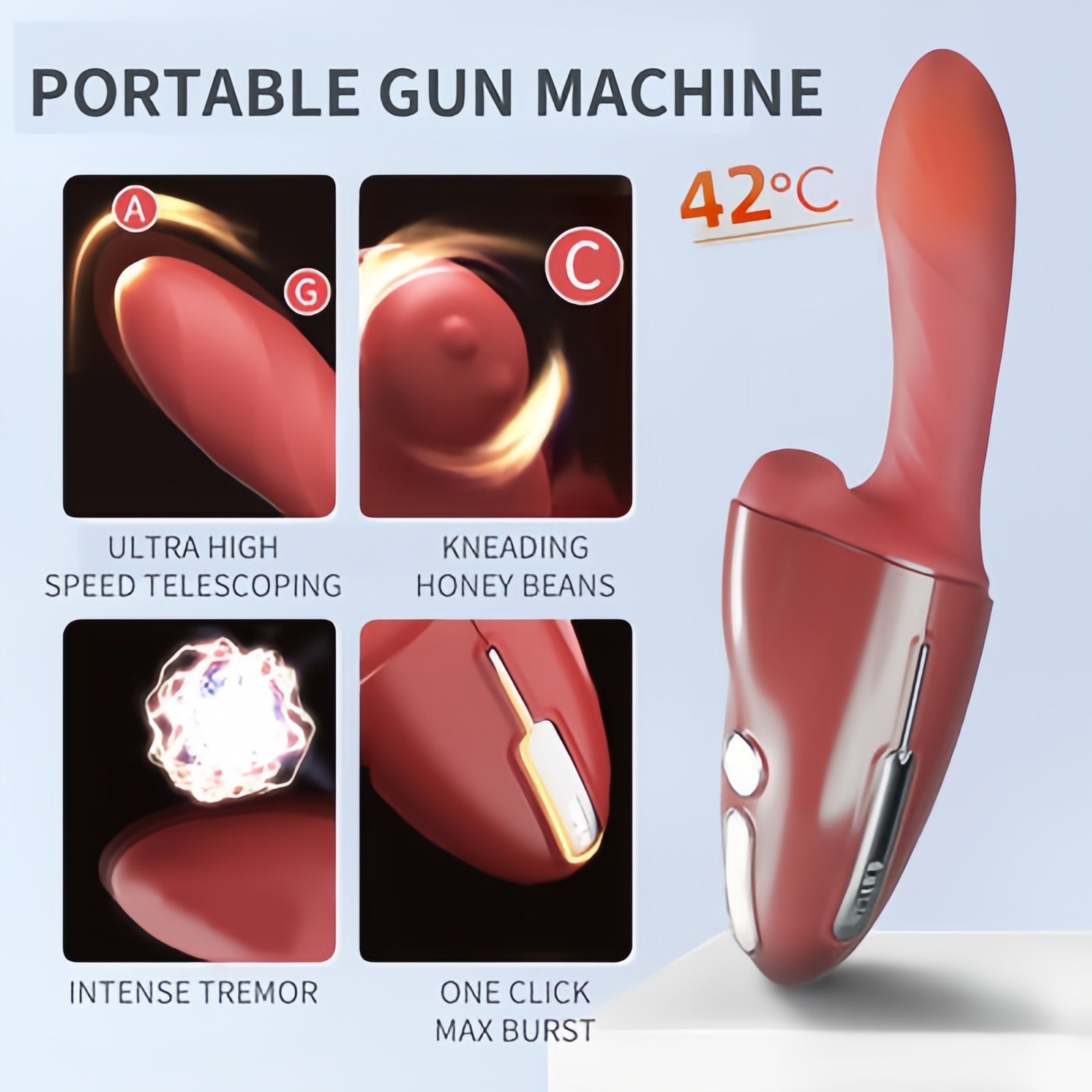 Joyomas - Ultimate Pleasure Experience: Warmth, Adjustable Speeds, Dual Stimulation, Powerful Vibrations, and Auto-Thrust Technology Device