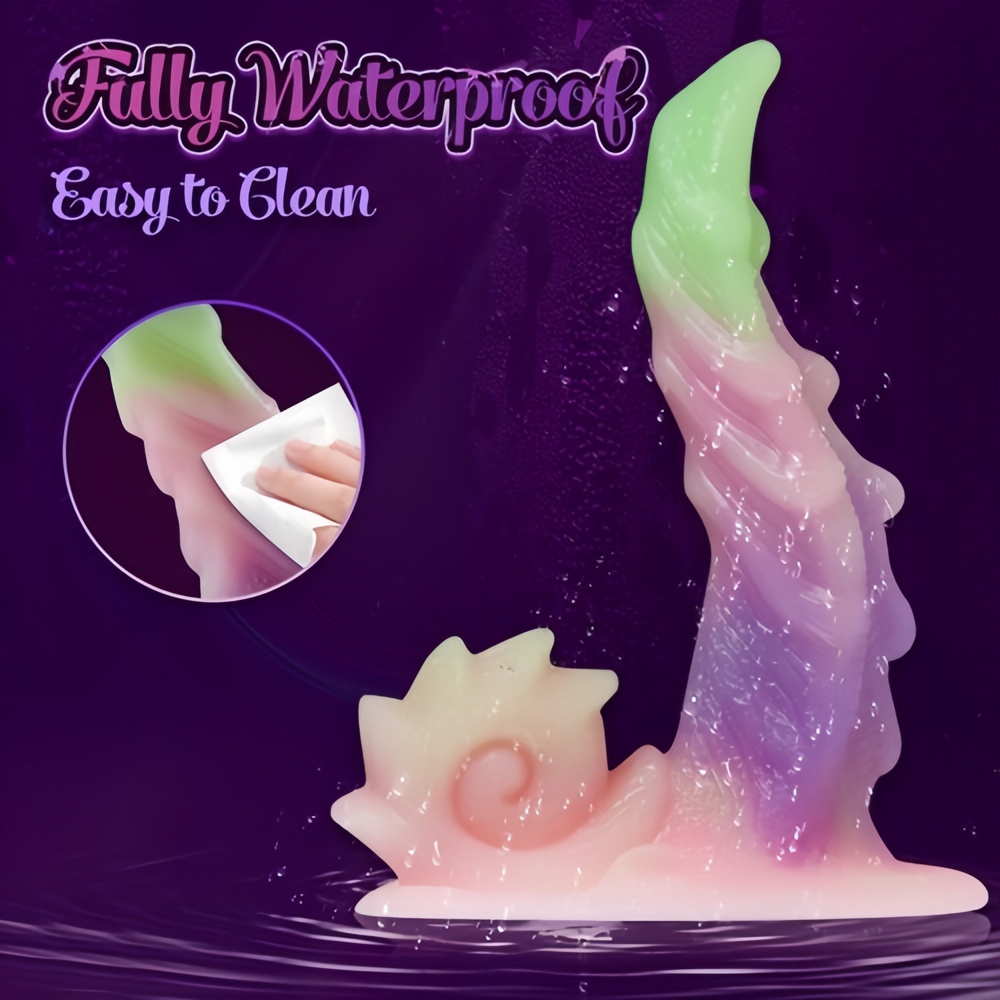 Joyomas - Zane Bendy Snail Silicone Rainbow Dildo with Big Suction Cup 7.48 Inch