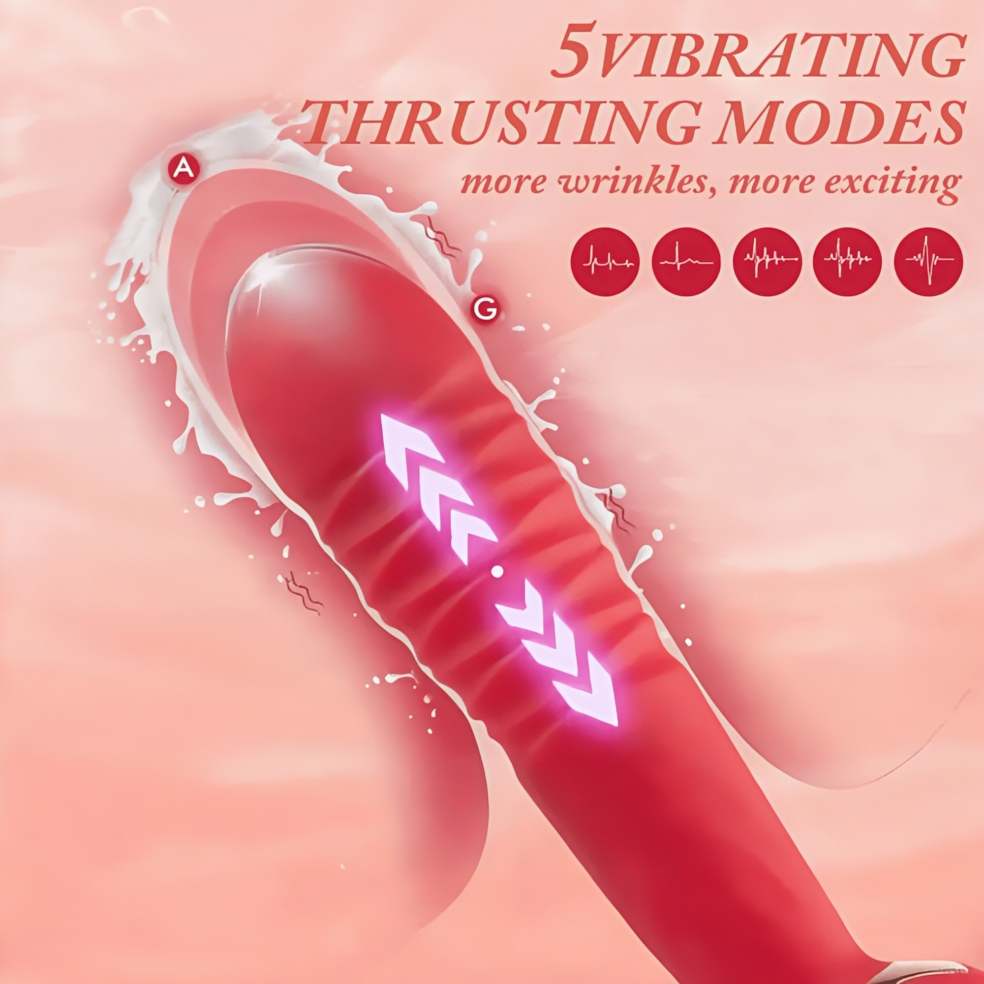 Joyomas - Rose Low Noise 5 Thrusting & Vibrating 7 Tongue Licking Vibrator
