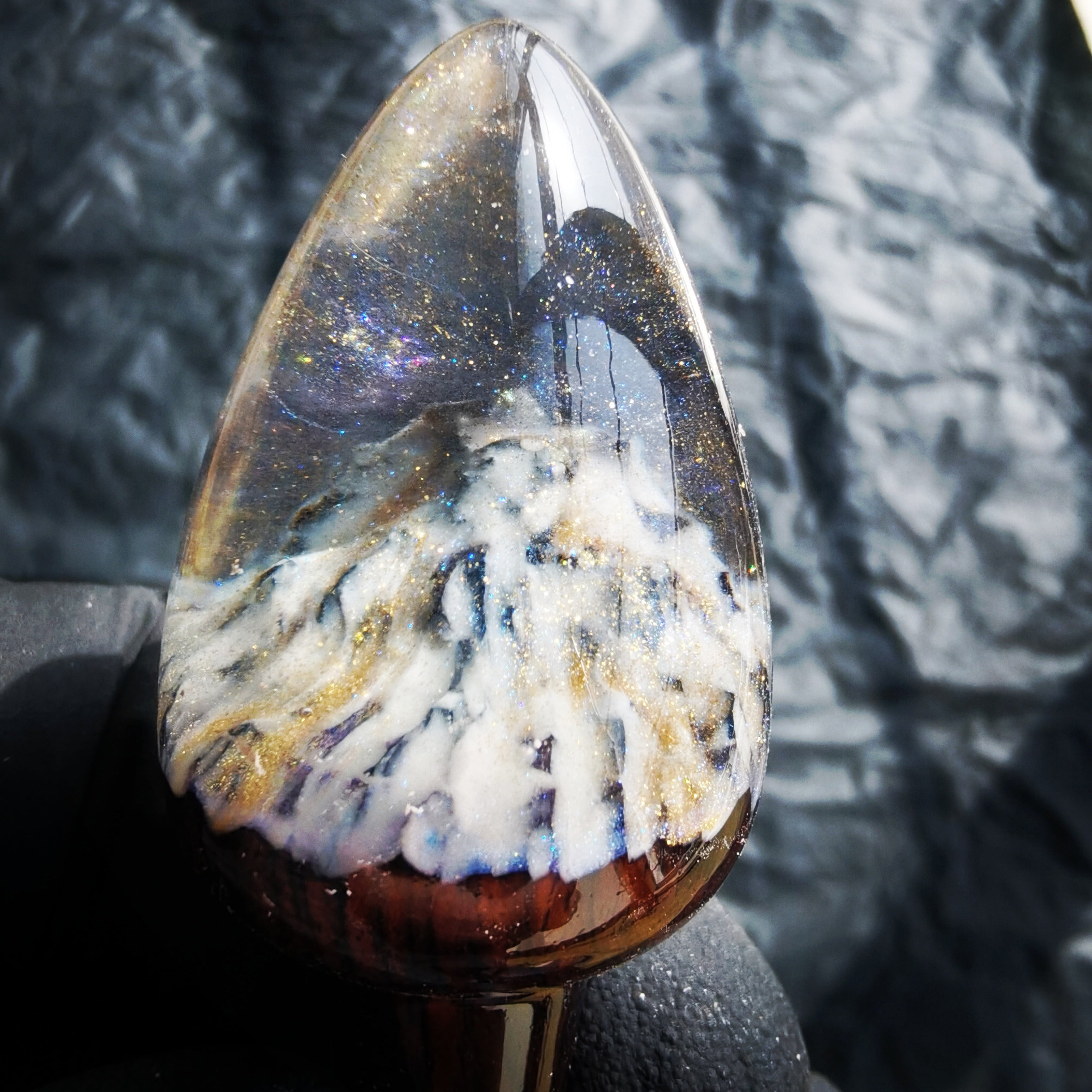 Joyomas - Customized Art Handcrafts- gothic crystal anal plug - Infernal Allure
