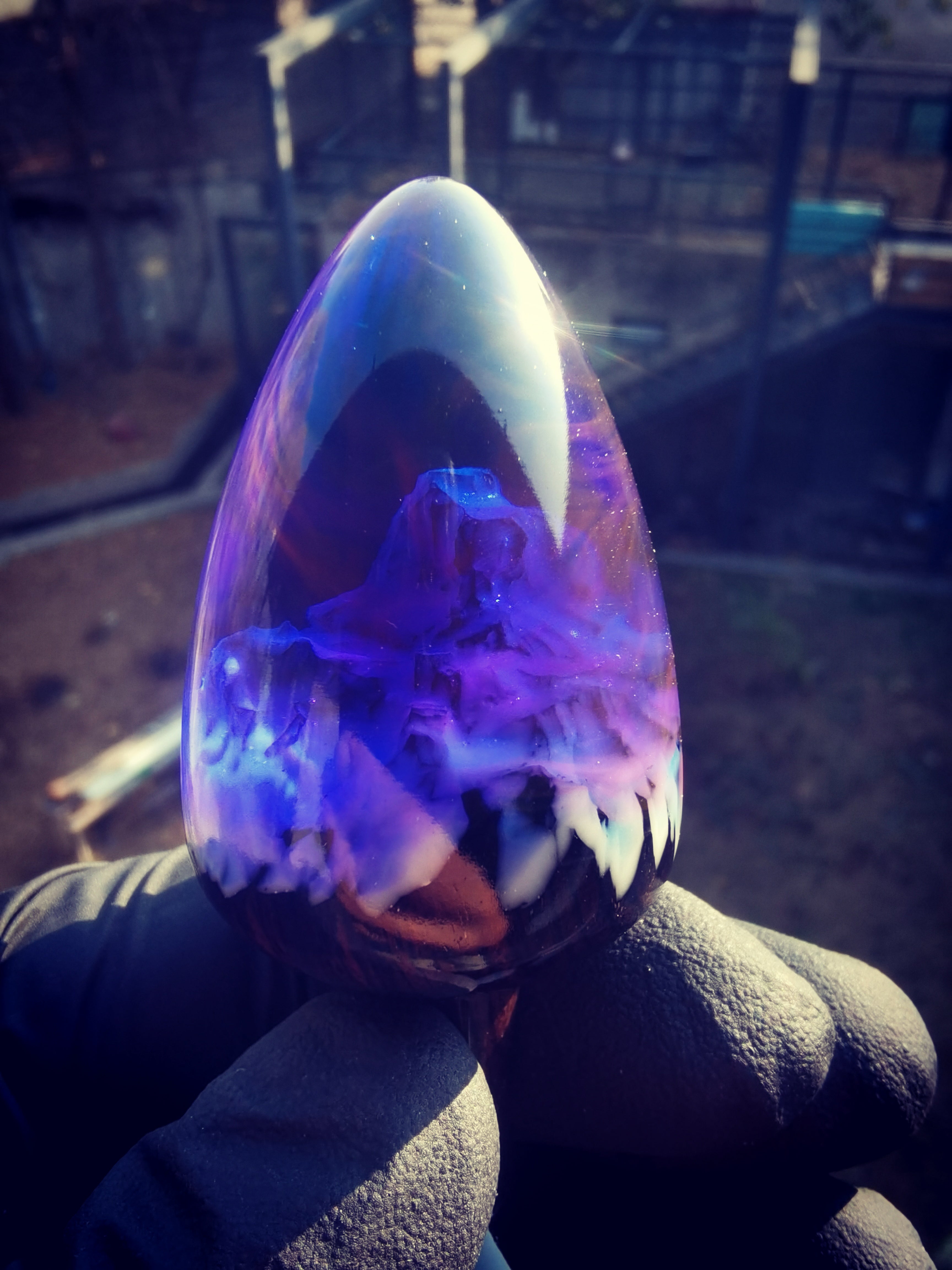 Joyomas - Customized Art Handcrafts - gothic crystal anal plug - Aurora