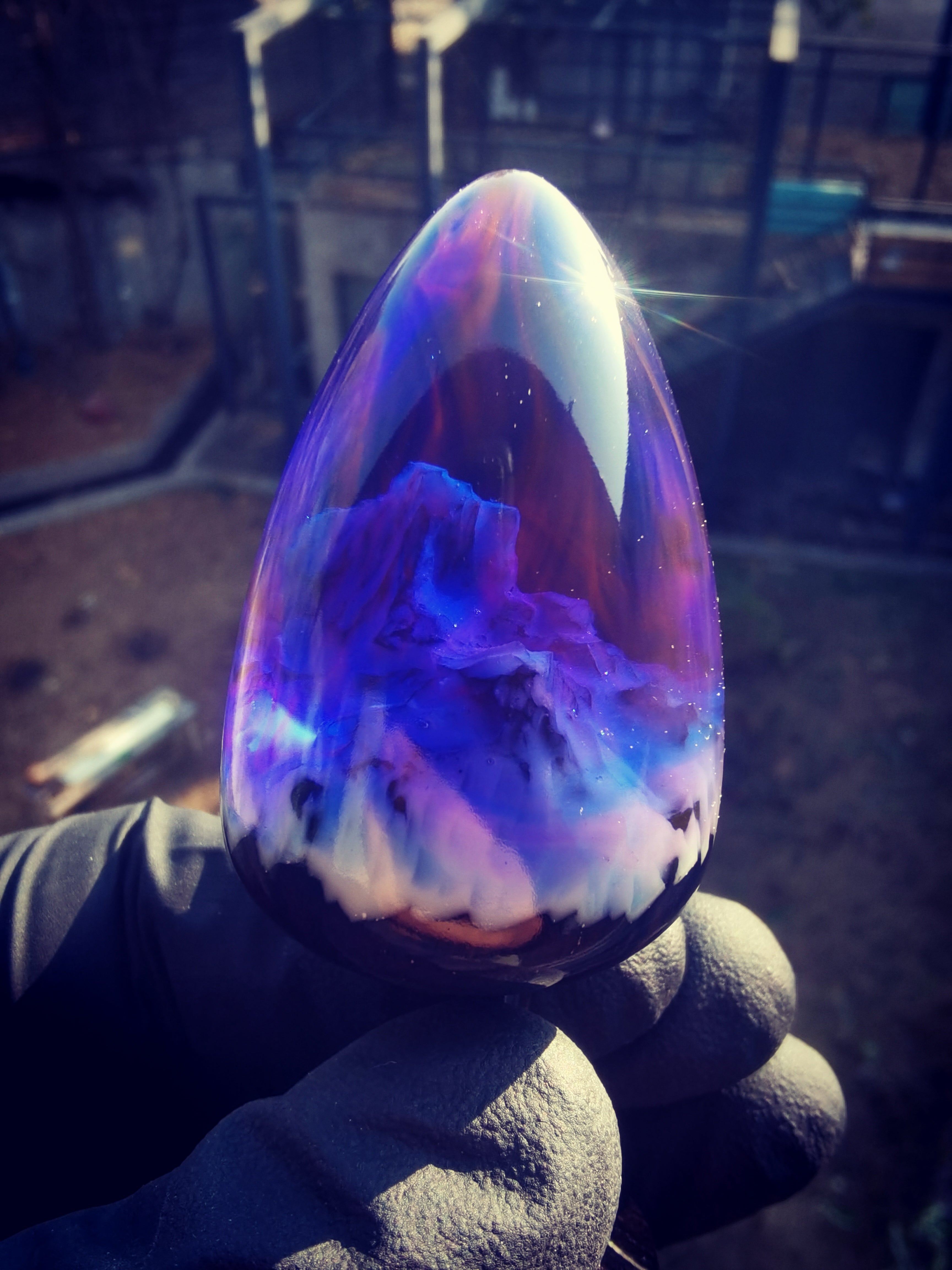 Joyomas - Customized Art Handcrafts - gothic crystal anal plug - Aurora