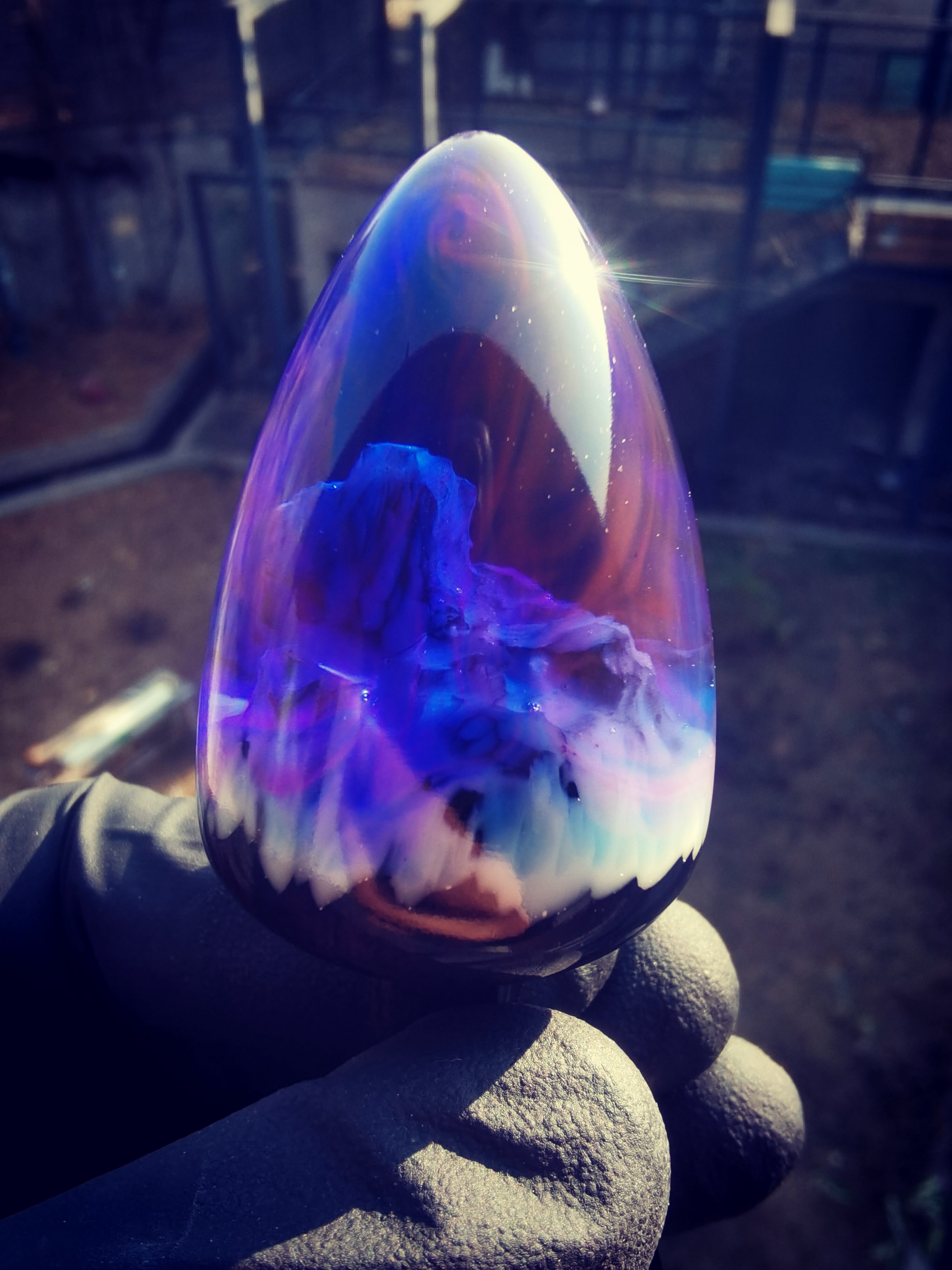 Joyomas - Customized Art Handcrafts - gothic crystal anal plug - Aurora