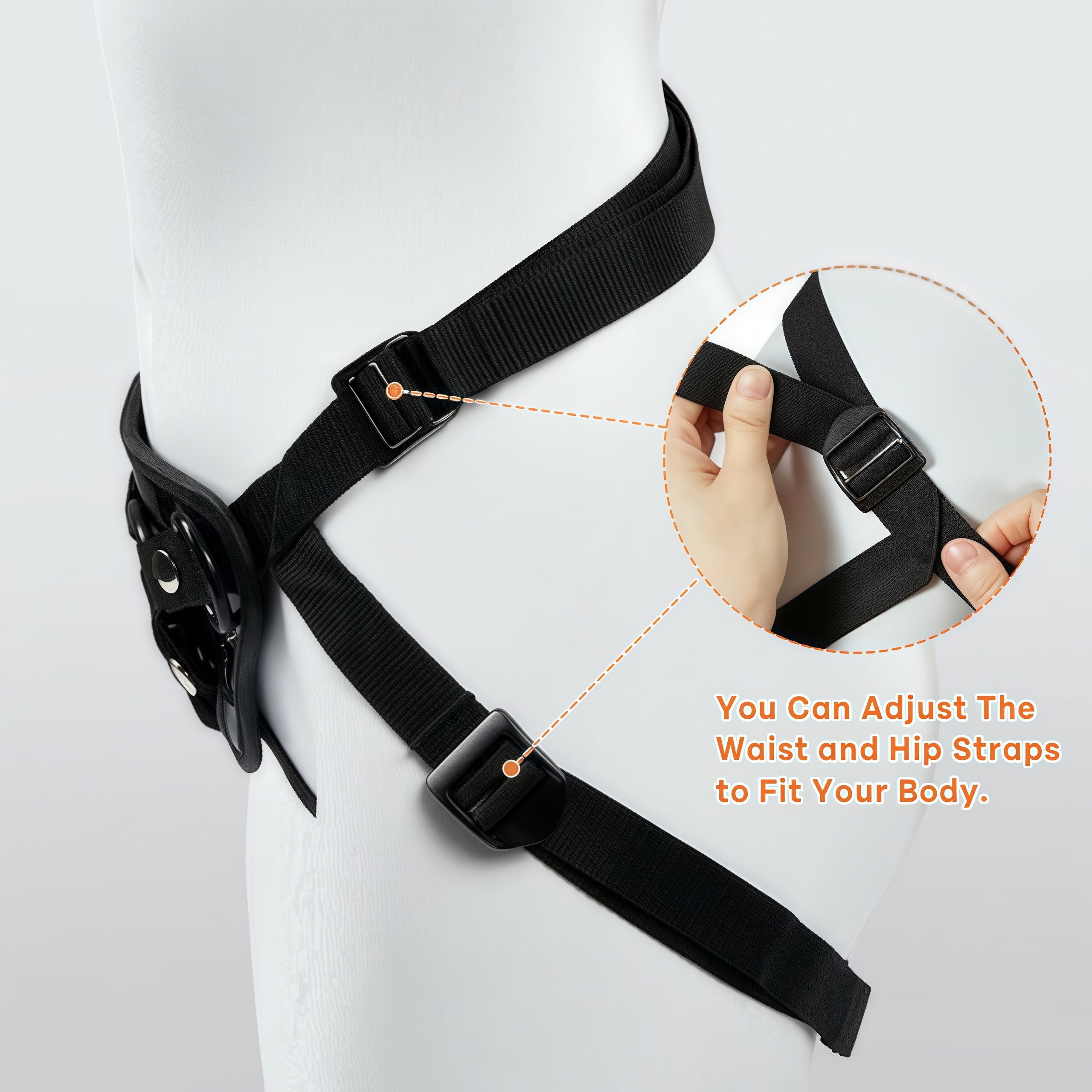 Joyomas - Adjustable Strap-On Harness with Two Different Sizes O-rings