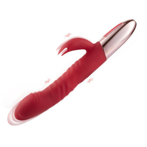 Joyomas - Retractable Burgundy G-Spot Heated Vibrator